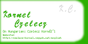 kornel czelecz business card